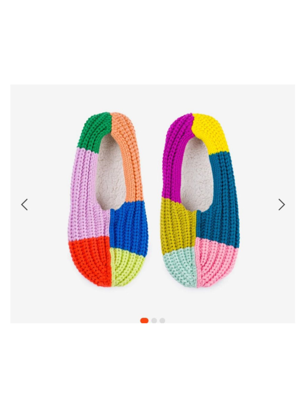 Women's Verloop Multicolor Patchwork Knit Slippers size S/M